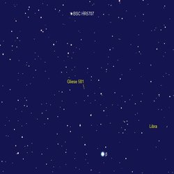Gliese 581 g Star Map
