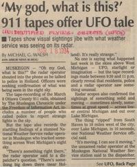 Holland Michigan UFO NewsPaper